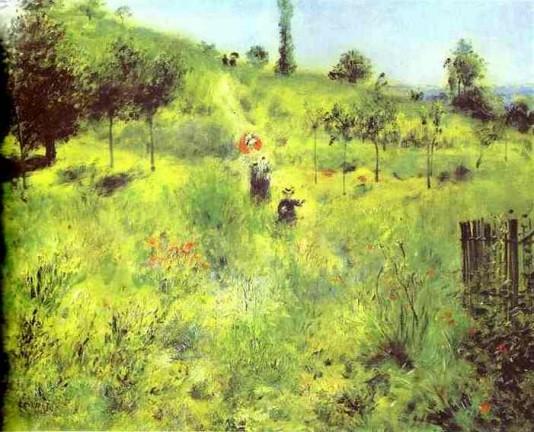 Country Footpath in the Summer - 1874 - Pierre Auguste Renoir Painting